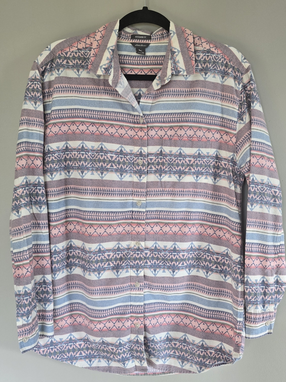 Vintage Southwestern Print Button-Up Shirt
